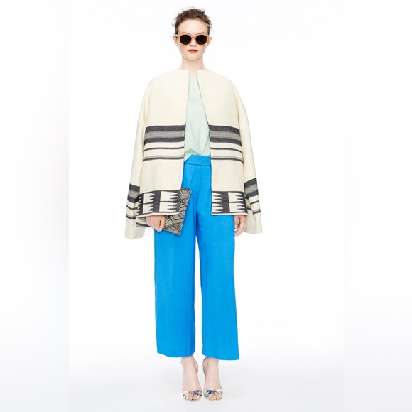 J.Crew southwestern tapestry woven blanket jacket blazer coat size medium - Picture 8 of 10